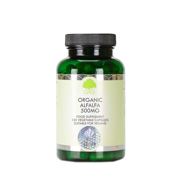 ОРГАНИЧНА ЛЮЦЕРНА капсули 500 мг. 120 броя / G &amp; G ORGANIC ALFA ALFA