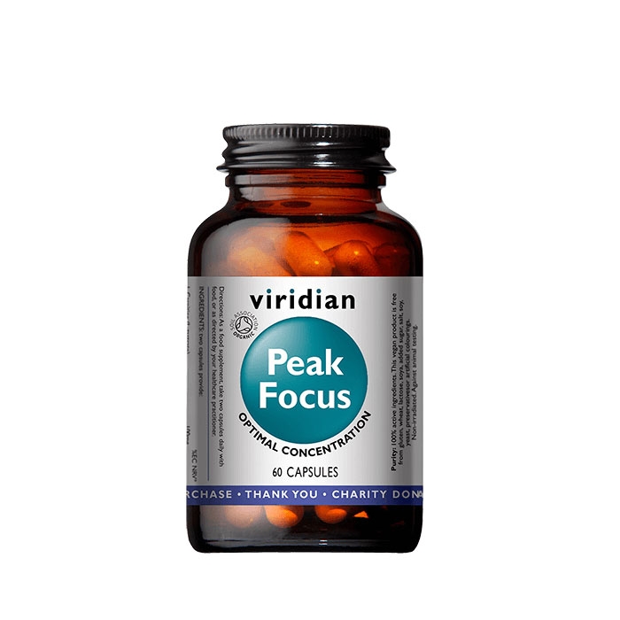 ВЪРХОВА КОНЦЕНТРАЦИЯ капсули 60 броя / VIRIDIAN NUTRITION PEAK FOCUS