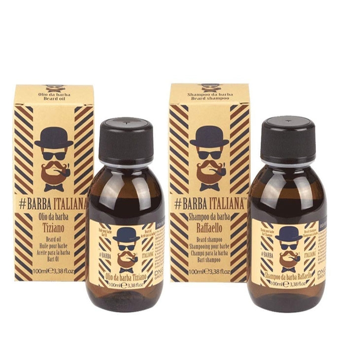 БАРБА ИТАЛИАНА КОМПЛЕКТ ЗА БРАДА ШАМПОАН RAFFAELLO + ОЛИО TIZIANO / BARBA ITALIANA BEARD SET RAFFAELLO + TIZIANO