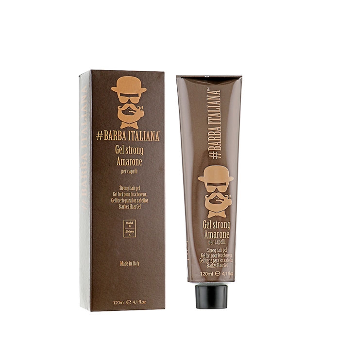 БАРБА ИТАЛИАНА ФИКСИРАЩ ГЕЛ ЗА КОСА AMARONE 120 мл. / BARBA ITALIANA STRONG HAIR GEL AMARONE
