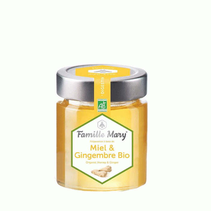 БИО АКАЦИЕВ МЕД + ДЖИНДЖИФИЛ 170 гр. / FAMILLE MARY BIO ACACIA HONEY + GINGER