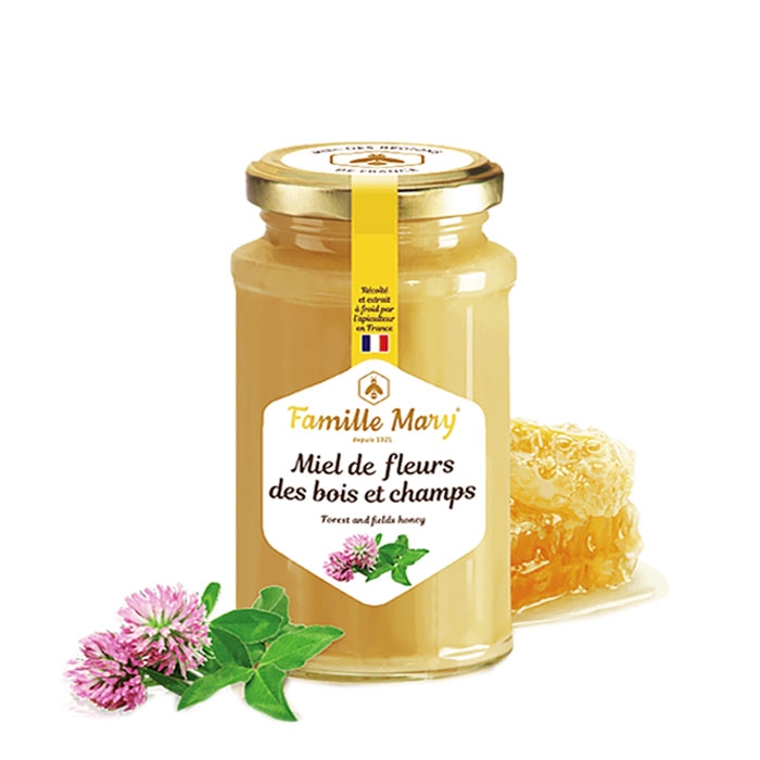 ПЧЕЛЕН МЕД БУКЕТ ОТ ПОЛСКИ И ГОРСКИ ЦВЕТЯ И БИЛКИ 360 гр. / FAMILLE MARY BOUQUET OF FIELD AND FOREST FLOWERS AND HERBS HONEY