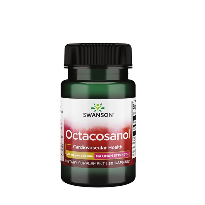 СУОНСЪН ОКТАКОЗАНОЛ МАКСИМАЛНА СИЛА капсули 30 броя / SWANSON OCTACOSANOL MAXIMUM STRENGHT
