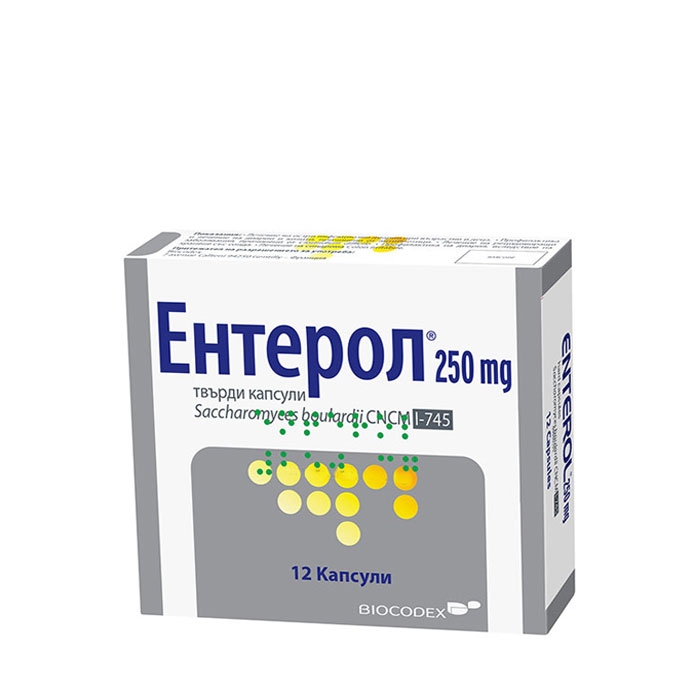 ЕНТЕРОЛ капсули 250 мг 12 броя / ENTEROL