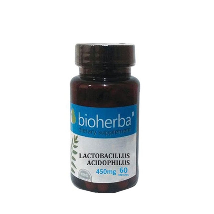 БИОХЕРБА ЛАКТОБАЦИЛУС АЦИДОФИЛУС капсули 450 мг 60 броя / BIOHERBA LACTOBACILLUS ACIDOPHULUS