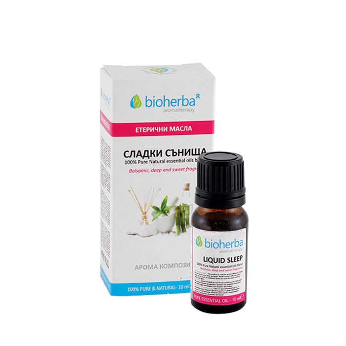 БИОХЕРБА АРОМА КОМПОЗИЦИЯ ОТ МАСЛА СЛАДКИ СЪНИЩА 10 мл. / BIOHERBA ESSENTIAL OIL BLEND LIQUID SLEEP