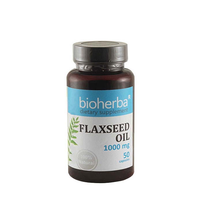 БИОХЕРБА ЛЕНЕНО МАСЛО капсули 1000 мг. 50 броя / BIOHERBA FLAXSEED OIL