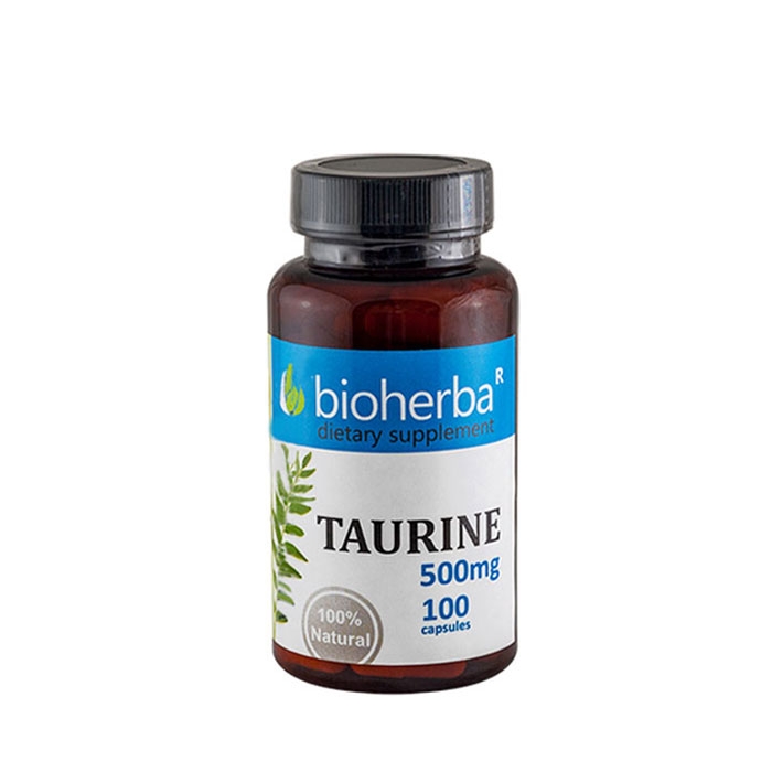 БИОХЕРБА ТАУРИН капсули 500 мг. 100 броя / BIOHERBA TAURINE