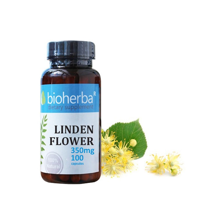 БИОХЕРБА ЛИПА ЦВЯТ капсули 350 мг. 100 броя / BIOHERBA LINDEN FLOWER