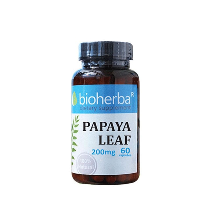 БИОХЕРБА ПАПАЯ ЛИСТ капсули 200 мг. 60 броя / BIOHERBA PAPAYA LEAF