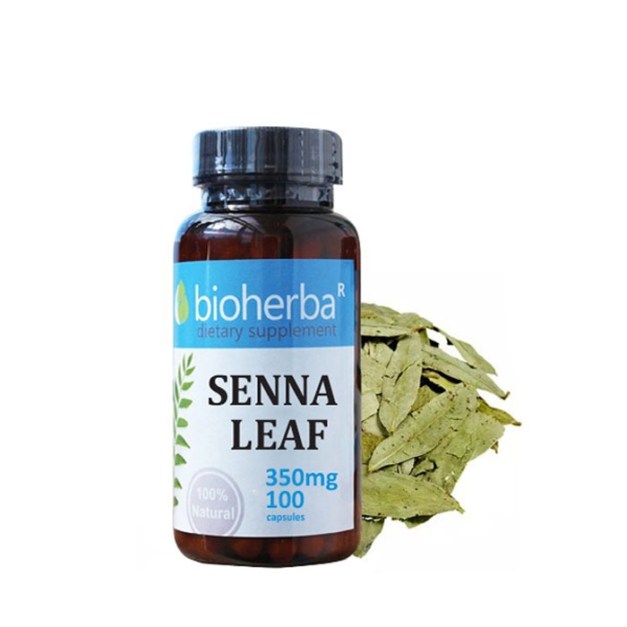 БИОХЕРБА СЕНА ЛИСТ капсули 350 мг. 100 броя / BIOHERBA SENNA LEAF