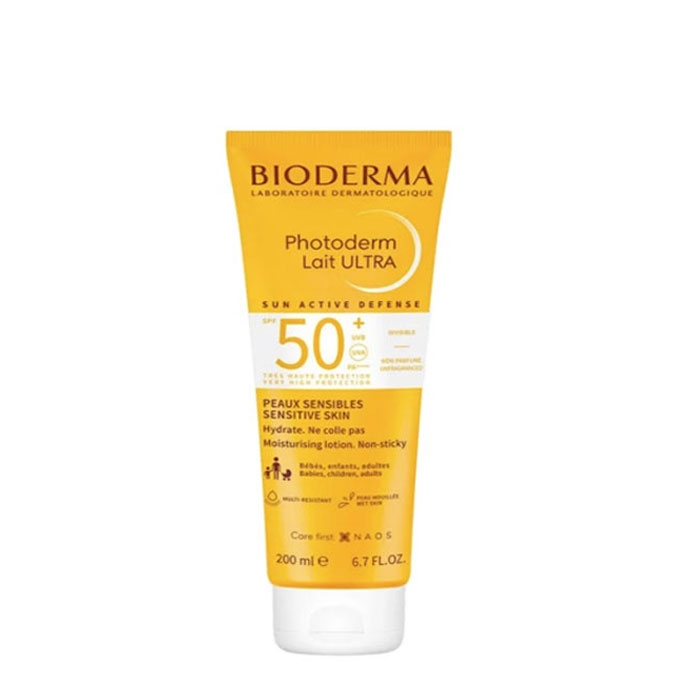 БИОДЕРМА ФОТОДЕРМ ХИДРАТИРАЩО МЛЯКО ЛАЙТ УЛТРА SPF 50+ 200 мл. / BIODERMA PHOTODERM LAIT ULTRA SUN ACTIVE DEFENSE SPF 50+