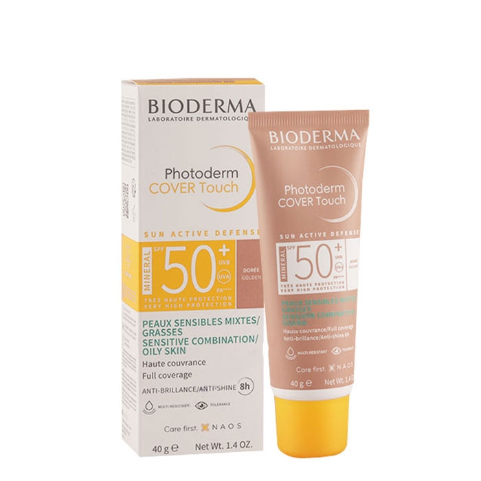 БИОДЕРМА ФОТОДЕРМ COVER TOUCH SPF 50+ ЗЛАТИСТ ЦВЯТ 40 гр. / BIODERMA FOTODERM COVER TOUCH SPF 50+ GOLDEN SHADE