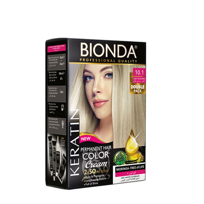 БОЯ ЗА КОСА БИОНДА PROFESSIONAL DOUBLE 10.1 СВЕТЛО ПЕПЕЛНО РУС / BIONDA PROFESSIONAL DOUBLE 10.1 LIGHT ASH BLOND