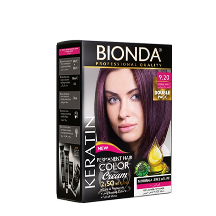БОЯ ЗА КОСА БИОНДА PROFESSIONAL DOUBLE 9.20 ИНТЕНЗИВНО ВИОЛЕТОВ / BIONDA PROFESSIONAL DOUBLE 9.20 INTENSE VIOLET