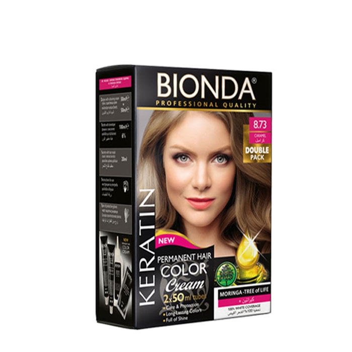 БОЯ ЗА КОСА БИОНДА PROFESSIONAL DOUBLE 8.73 КАРАМЕЛ / BIONDA PROFESSIONAL DOUBLE 8.73 CARAMEL
