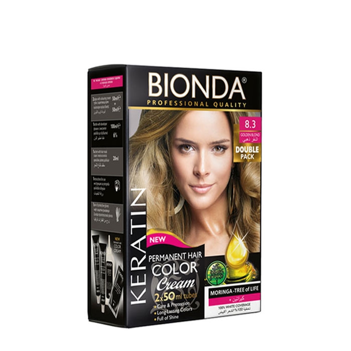 БОЯ ЗА КОСА БИОНДА PROFESSIONAL DOUBLE 8.3 ЗЛАТИСТО РУС / BIONDA PROFESSIONAL DOUBLE 8.3 GOLDEN BLOND