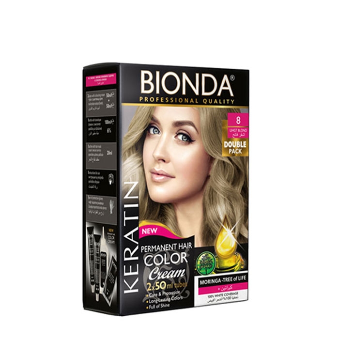 БОЯ ЗА КОСА БИОНДА PROFESSIONAL DOUBLE 8 СВЕТЛО РУС / BIONDA PROFESSIONAL DOUBLE 8 LIGHT BLOND