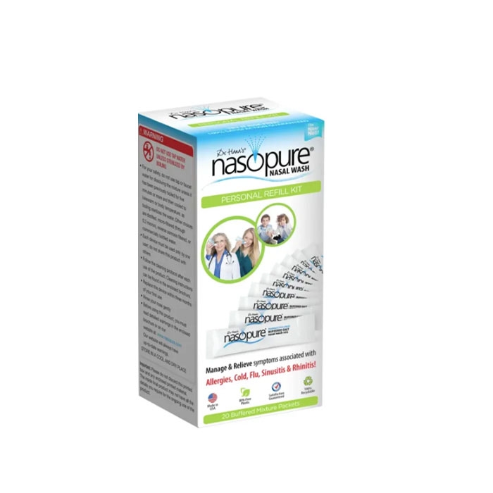 НАЗОПЮР КОМПЛЕКТ ЗА НОСНИ ПРОМИВКИ сашета 20 броя / BEWELL HEALTH NASOPURE PERSONAL REFILL KIT