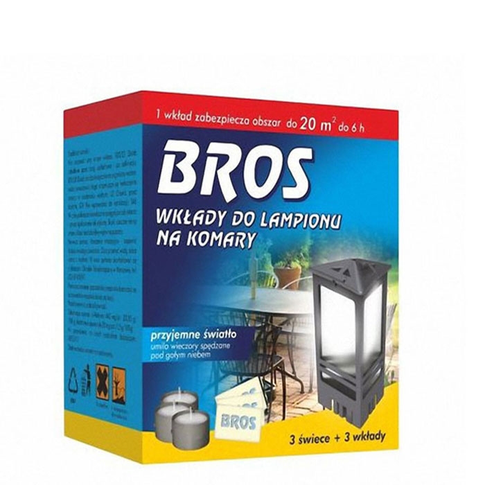 БРОС ПЪЛНИТЕЛ ЗА ФЕНЕР ПРОТИВ КОМАРИ 3 броя / BROS MOSQUITO LANTERN FILLER