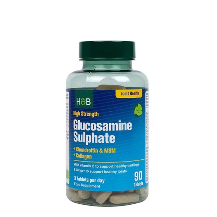 ГЛЮКОЗАМИН КОМПЛЕКС таблетки 90 броя / HOLLAND &amp; BARRETT GLUCOSAMINE &amp; CHONDROITIN