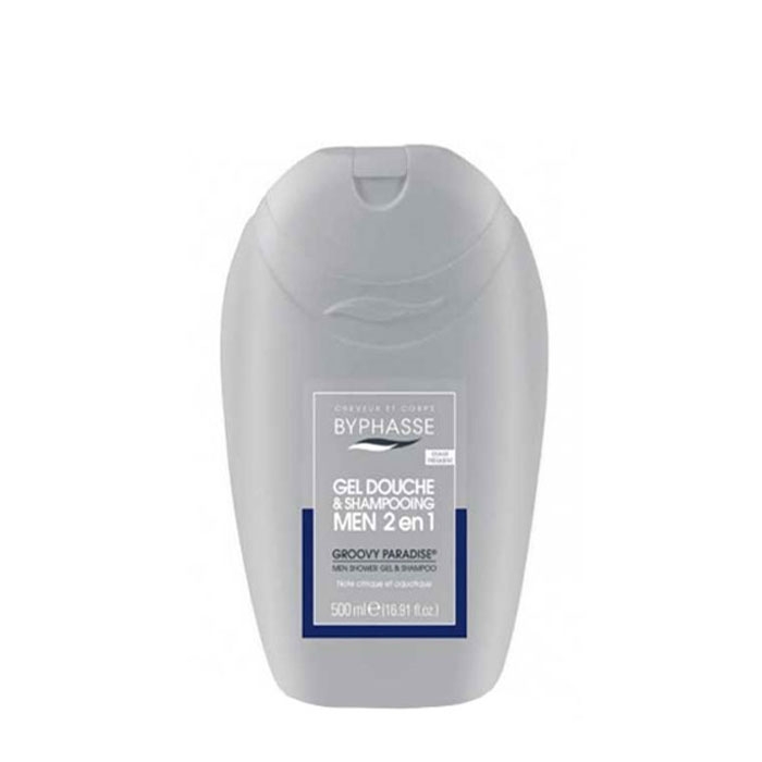 ШАМПОАН И ДУШ ГЕЛ ГРОУВИ ПАРАДАЙЗ ЗА МЪЖЕ 500 мл. / BYPHASSE GROOVY PARADISE SHOWER GEL AND SHAMPOO FOR MEN