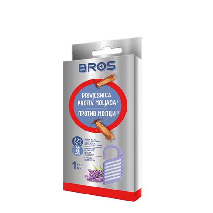БРОС ЗАКАЧАЛКА АРОМАТИЗАТОР ПРОТИВ МОЛЦИ ЛАВАНДУЛА / BROS HOOK FRESHENERS AGAINST MOTHS LAVENDER