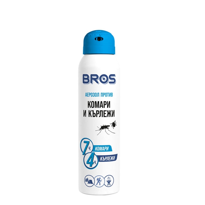 БРОС СПРЕЙ ПРОТИВ КОМАРИ И КЪРЛЕЖИ 90 мл. / BROS SPRAY AGAINST MOSQUITO AND TICK