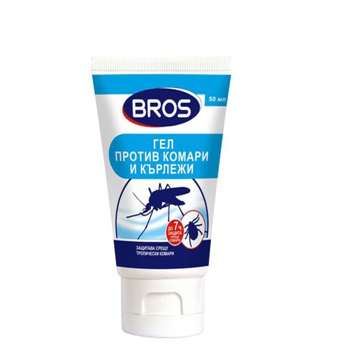 БРОС ГЕЛ ПРОТИВ КОМАРИ И КЪРЛЕЖИ 50 мл. / BROS GEL AGAINST MOSQUITOS AND TICK