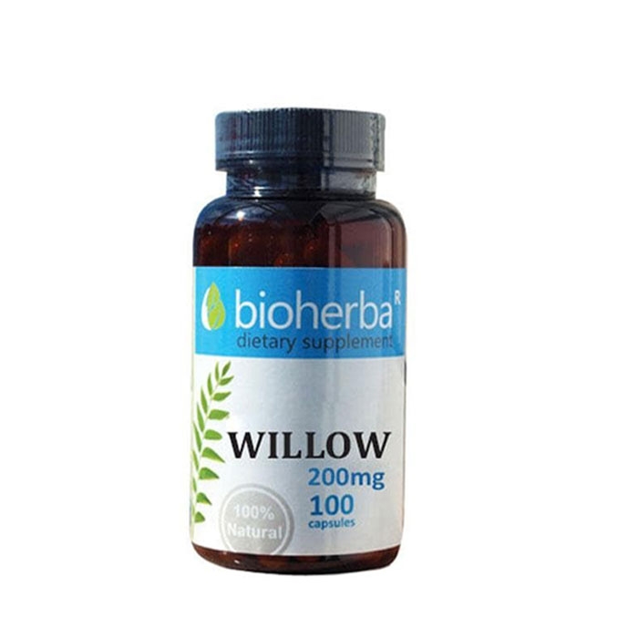 БИОХЕРБА БЯЛА ВЪРБА капсули 200 мг. 100 броя / BIOHERBA WILLOW