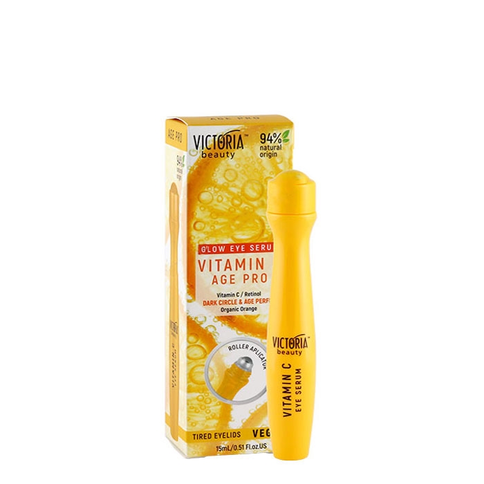 ОЗАРЯВАЩ СЕРУМ ЕЙДЖ ПРО ЗА ОКОЛООЧЕН КОНТУР С ВИТАМИН C 15 мл / VICTORIA BEAUTY AGE PRO GLOW EYE SERUM WITH VITAMIN C