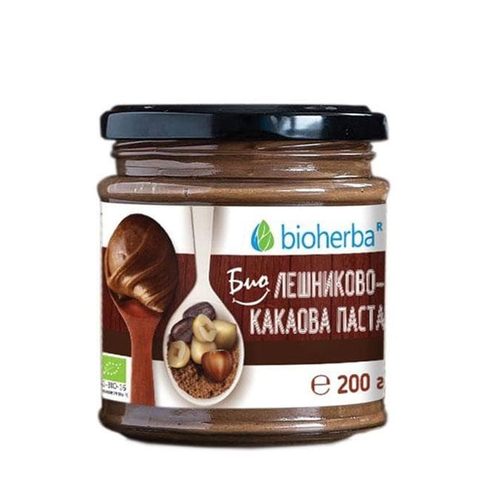 БИОХЕРБА БИО ЛЕШНИКОВО - КАКАОВА ПАСТА 250 гр. / BIOHERBA BIO HAZELNUT COCOA PASTE