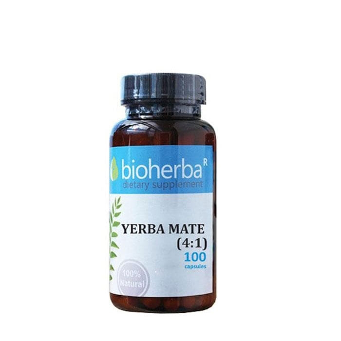 БИОХЕРБА ЙЕРБА МАТЕ капсули 500 мг. 100 броя / BIOHERBA YERBA MATE