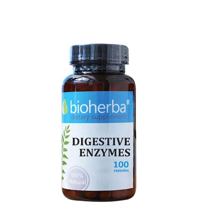 БИОХЕРБА ХРАНОСМИЛАТЕЛНИ ЕНЗИМИ капсули 100 броя / BIOHERBA DIGESTIVE ENZYMES