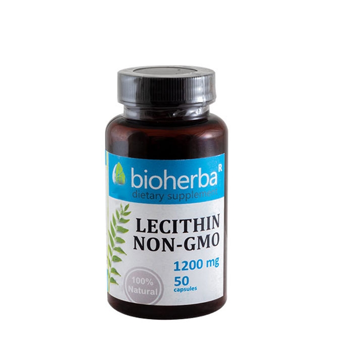 БИОХЕРБА ЛЕЦИТИН БЕЗ ГМО капсули 1200 мг. 50 броя / BIOHERBA LECITHIN NON-GMO