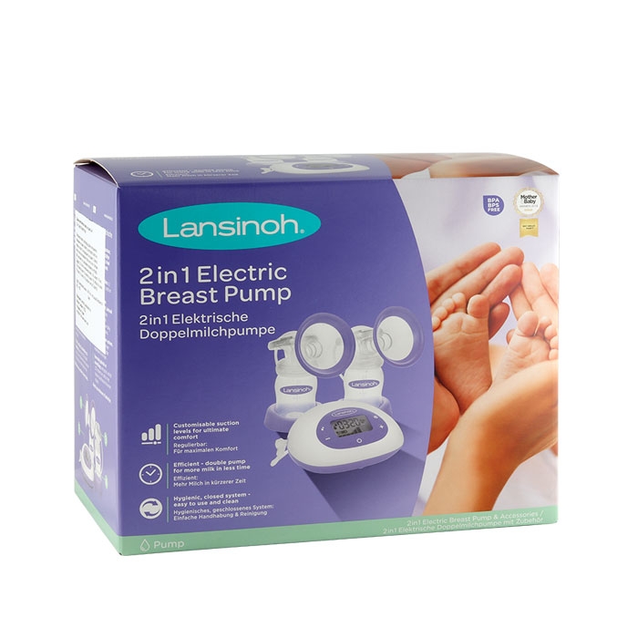 ДВОЙНА ЕЛЕКТРИЧЕСКА ПОМПА ЗА КЪРМА 2 в 1 ЛАНСИНОХ / LANSINOH 2 in 1 ELECTRIC BREAST PUMP