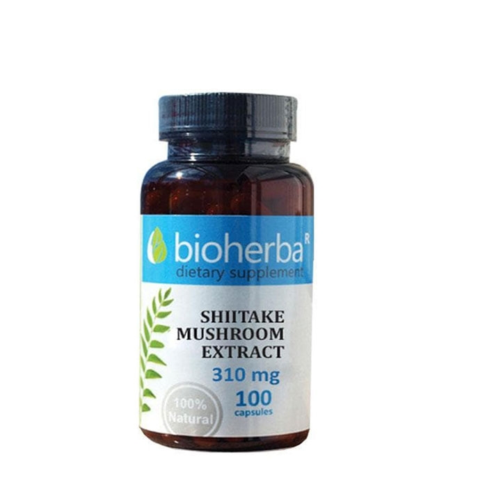 БИОХЕРБА ШИЙТАКЕ ЕКСТРАКТ капсули 310 мг. 100 броя / BIOHERBA SHIITAKE MUSHROOM EXTRACT