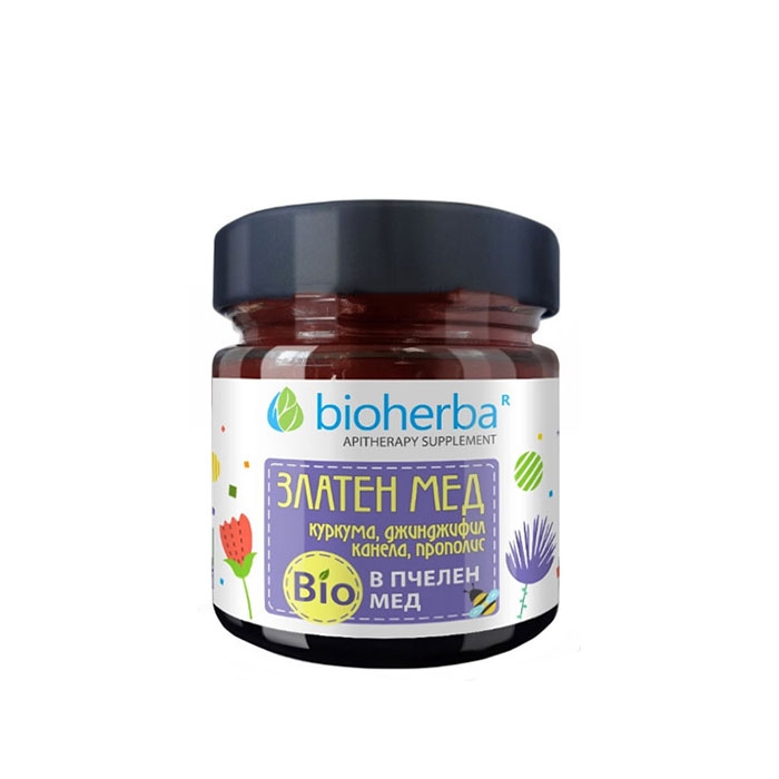 БИОХЕРБА ЗЛАТЕН МЕД В БИО ПЧЕЛЕН МЕД 280 гр. / BIOHERBA GOLDEN HONEY IN BIO HONEY