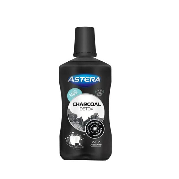 ВОДА ЗА УСТА АСТЕРА С АКТИВЕН ВЪГЛЕН CHARCOAL DETOX 300 мл. / AROMA ASTERA CHARCOAL DETOX MOUTHWASH