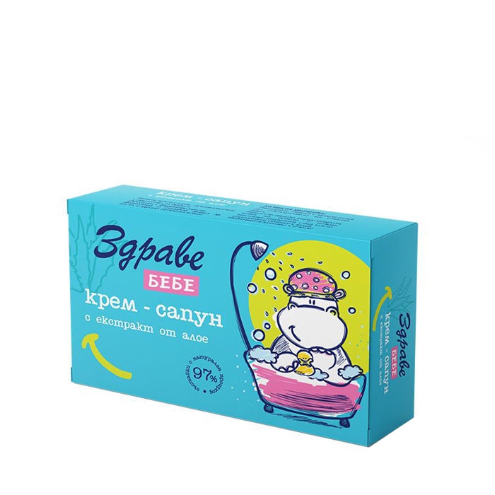 КРЕМ САПУН ЗДРАВЕ БЕБЕ С ЕКСТРАКТ ОТ АЛОЕ 75 гр. / AROMA ZDRAVE BABY CREAM SOAP WITH ALOE VERA EXTRACT