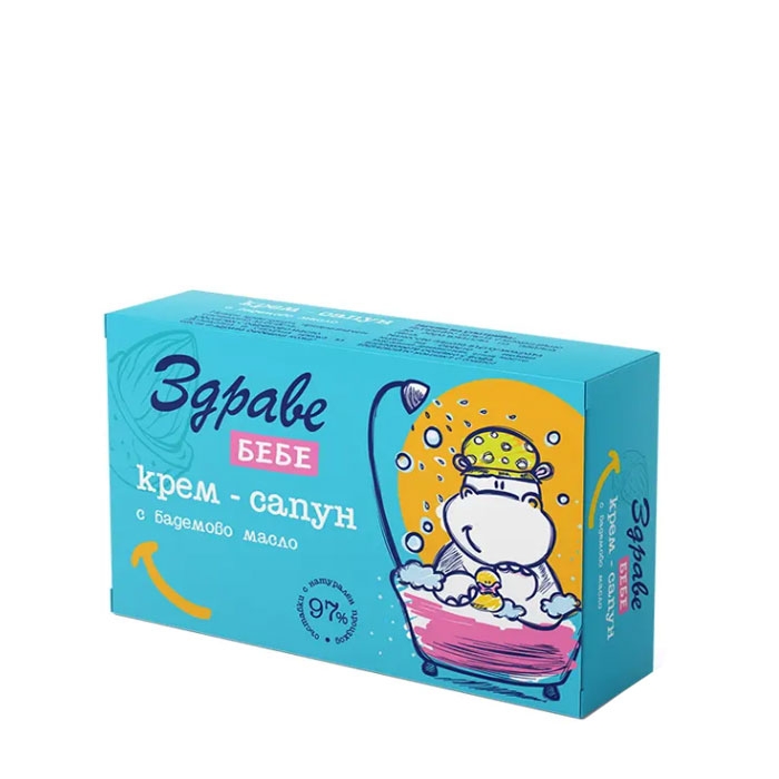 КРЕМ САПУН ЗДРАВЕ БЕБЕ С БАДЕМОВО МАСЛО 75 гр. / AROMA ZDRAVE BABY CREAM SOAP WITH ALMOND OIL