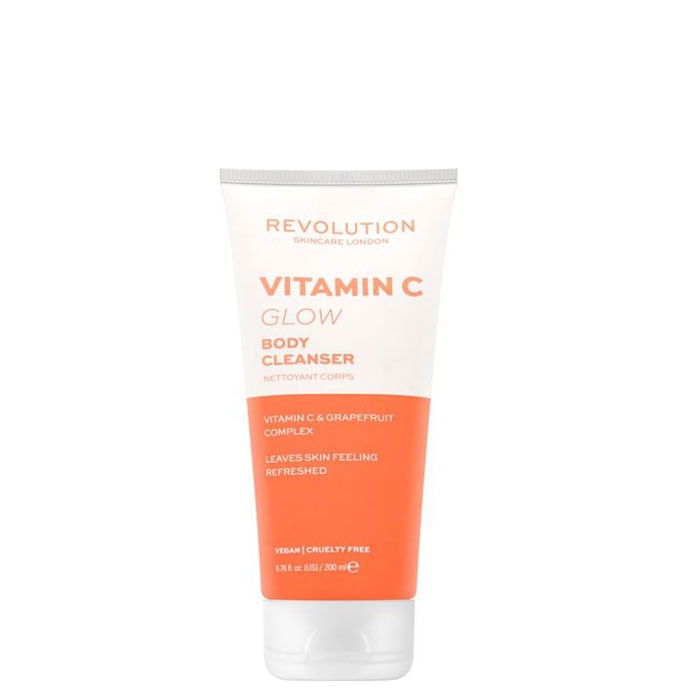 РЕВОЛЮШЪН SKINCARE ДУШ КРЕМ ЗА ТЯЛО ВИТАМИН C 200 мл. / REVOLUTION SKINCARE VTAMIN C GLOW BODY CLEANSER