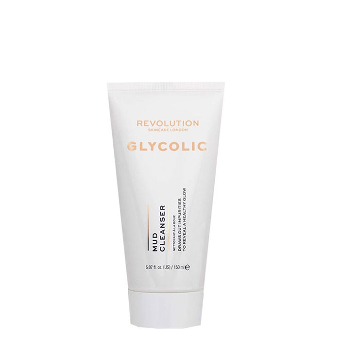 РЕВОЛЮШЪН ПОЧИСТВАЩ ЕКСФОЛИРАЩ КРЕМ ЗА ЛИЦЕ MUD GLYCOLIC ACID 150 мл. / REVOLUTION SKINCARE GLYCOLIC ACID AHA GLOW MUD CLEANSER