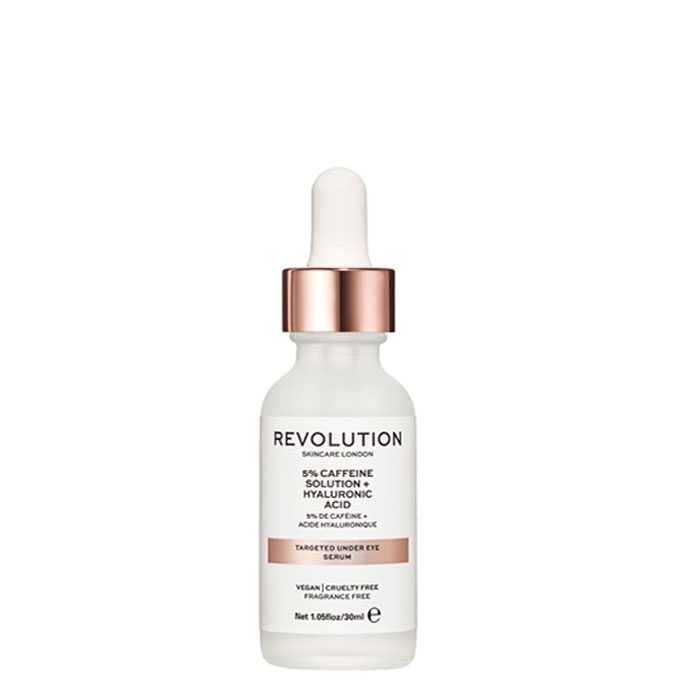 РЕВОЛЮШЪН РЕВИТАЛИЗИРАЩ СЕРУМ ЗА ОЧИ CAFFEINE 5% 30 мл. / REVOLUTION SKINCARE 5% CAFFEINE SOLUTION + HYALURONIC EYE SERUM