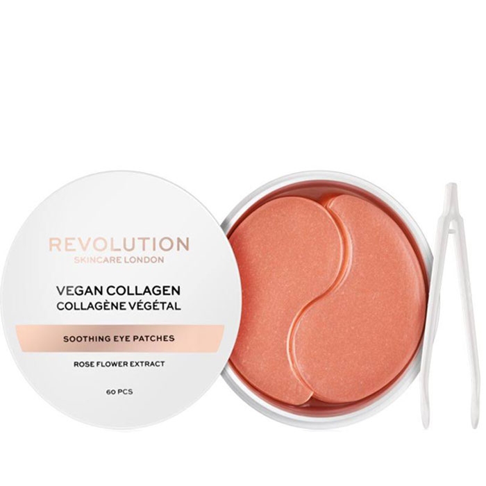 РЕВОЛЮШЪН SKINCARE ВЪЗСТАНОВЯВАЩИ ПАЧОВЕ ЗА ОЧИ С КОЛАГЕН 60 броя / REVOLUTION SKINCARE ROSE GOLD VEGAN COLLAGEN