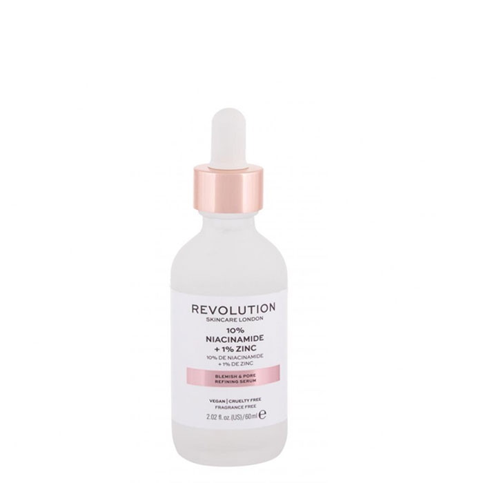 РЕВОЛЮШЪН SKINCARE СЕРУМ ЗА ЛИЦЕ ПРОТИВ ПЕТНА И ПОРИ NIACINAMIDE 10% 60 мл. / REVOLUTION SKINCARE SERUM NIACINAMIDE 10%