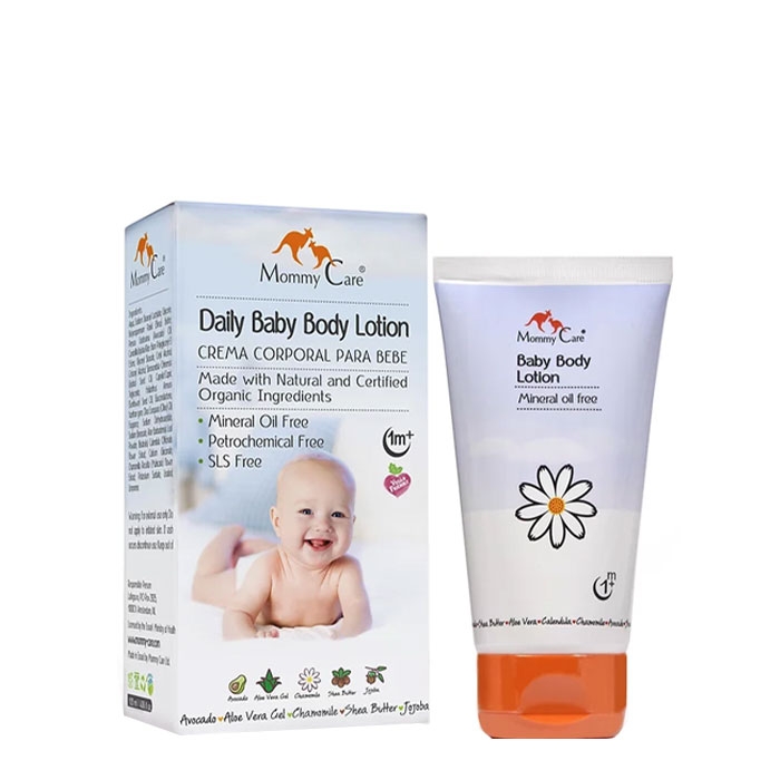 МАМИ КЕЪР НАТУРАЛЕН ЕЖЕДНЕВЕН БЕБЕШКИ ЛОСИОН ЗА ТЯЛО 120 мл. / MOMMY CARE DAILY BABY BODY LOTION