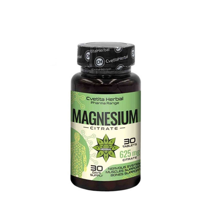 МАГНЕЗИЕВ ЦИТРАТ таблетки 625 mg 30 броя / CVETITA MAGNESIUM CITRATE