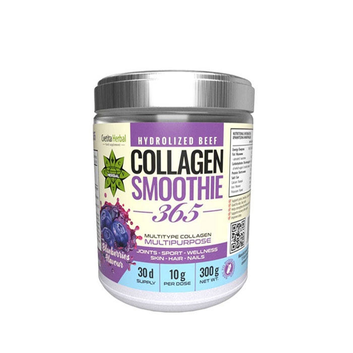 КОЛАГЕН СМУТИ 365 С БОРОВИНКИ прах 300 гр. / CVETITA COLLAGEN SMOOTHIE 365 WITH BLUEBERRIES