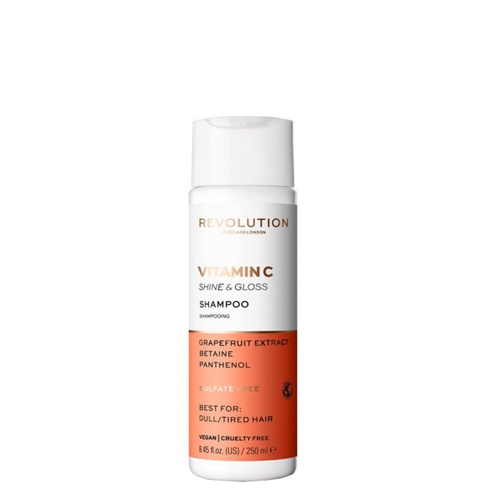 РЕВОЛЮШЪН HAIRCARE ШАМПОАН ЗА БЛЯСЪК НА КОСАТА С ВИТАМИН C 250 мл. / REVOLUTION HAIRCARE VITAMIN C SHINE &amp; GLOSS SHAMPOO FOR DULL HAIR